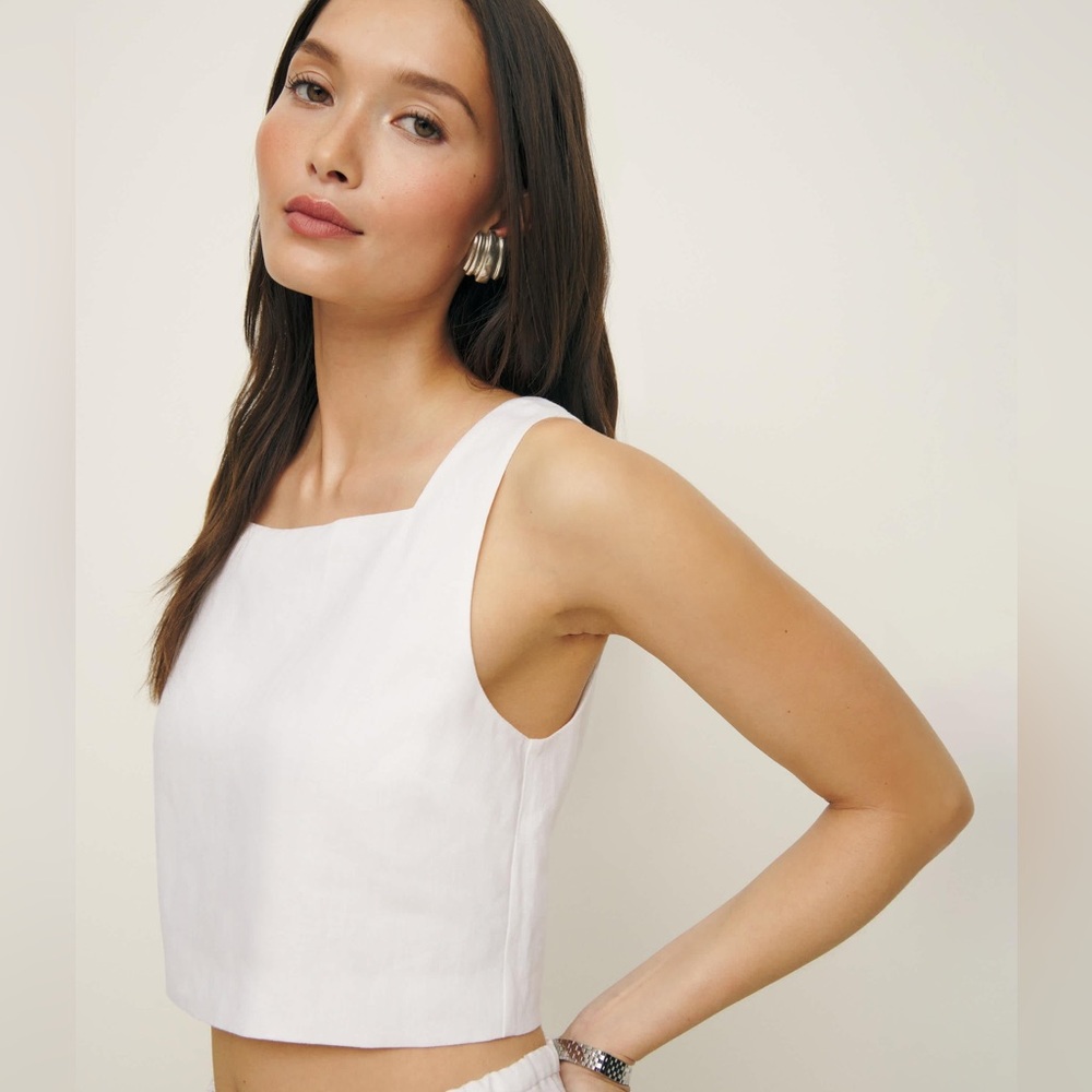 Reformation Saige Linen Top